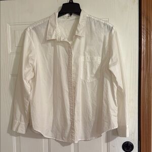 🔥Maurices White Button Down Shirt Crisp Cotton Top NWOT
